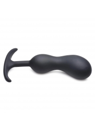 Черный массажер простаты с утяжелителями Premium Silicone Weighted Prostate Plug Large - 18,8 см. - XR Brands - в Первоуральске купить с доставкой