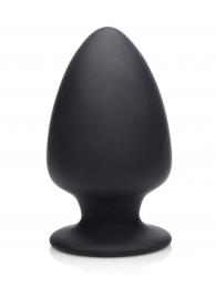 Черная мягкая анальная пробка Squeezable Large Anal Plug - 13,2 см. - XR Brands