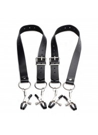 Ремни с зажимами для половых губ Spread Labia Spreader Straps with Clamps - XR Brands - купить с доставкой в Первоуральске