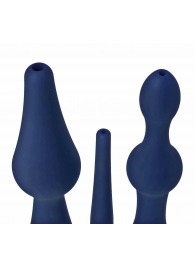 Набор из 3 универсальных насадок для анального душа Universal 3 Piece Silicone Enema Attachment Set - XR Brands - купить с доставкой в Первоуральске