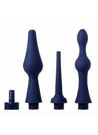 Набор из 3 универсальных насадок для анального душа Universal 3 Piece Silicone Enema Attachment Set - XR Brands - купить с доставкой в Первоуральске