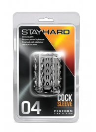 Прозрачная насадка с бороздками STAY HARD COCK SLEEVE 04 CLEAR - Blush Novelties - в Первоуральске купить с доставкой