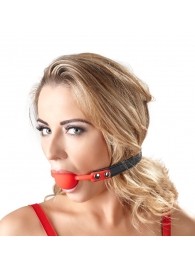 Силиконовый кляп-шар на чёрных ремешках Red Gag silicone - Orion - купить с доставкой в Первоуральске