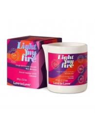 Массажная свеча Light My Fire Coconut с ароматом кокоса - 65 гр. - Love to Love - купить с доставкой в Первоуральске