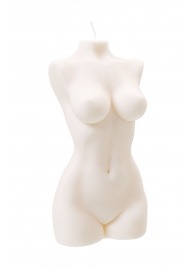 Белая интерьерная свеча в форме женского торса - 850 гр. - Pecado - купить с доставкой в Первоуральске