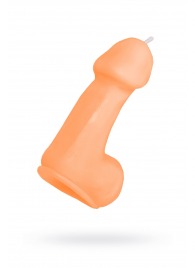 Оранжевая свеча в форме пениса - 47 гр. - Pecado - купить с доставкой в Первоуральске
