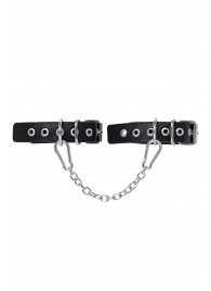 Черные оковы из одного ремешка с люверсами - Pecado - купить с доставкой в Первоуральске