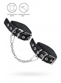Черные оковы из одного ремешка с люверсами - Pecado - купить с доставкой в Первоуральске
