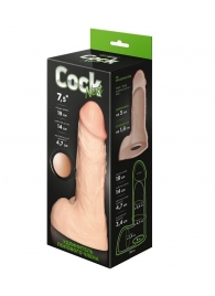Телесный фаллоудлинитель с мошонкой Cock Next - 19 см. - LOVETOY (А-Полимер) - в Первоуральске купить с доставкой