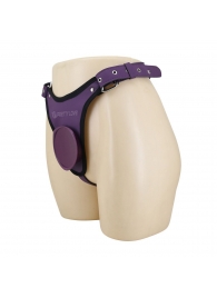 Фиолетовые трусики харнесс с платформой Caludio III - Baile - купить с доставкой в Первоуральске