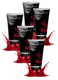 Набор из 5 съедобных лубрикантов JUJU со вкусом вишни - JuJu - купить с доставкой в Первоуральске Набор из 5 съедобных лубрикантов JUJU со вкусом вишни - JuJu - купить с доставкой в Первоуральске