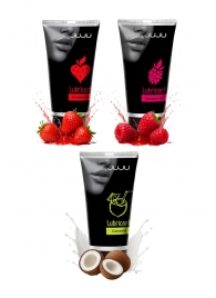 Набор из 3 съедобных лубрикантов JUJU (клубника, малина, кокос) - JuJu - купить с доставкой в Первоуральске Набор из 3 съедобных лубрикантов JUJU (клубника, малина, кокос) - JuJu - купить с доставкой в Первоуральске