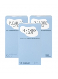 Набор из 3 упаковок ультратонких презервативов Pleasure Lab (по 12 шт.) - Pleasure Lab - купить с доставкой в Первоуральске
