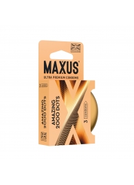 Точечные презервативы MAXUS 2000 Amazing Dots с железным кейсом - 3 шт. - Maxus - купить с доставкой в Первоуральске