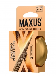 Точечные презервативы MAXUS 2000 Amazing Dots с железным кейсом - 3 шт. - Maxus - купить с доставкой в Первоуральске