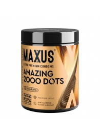 Точечные презервативы MAXUS 2000 Amazing Dots с железным кейсом - 12 шт. - Maxus - купить с доставкой в Первоуральске