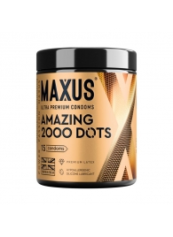 Точечные презервативы MAXUS 2000 Amazing Dots с железным кейсом - 15 шт. - Maxus - купить с доставкой в Первоуральске