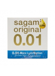 Увлажнённый презерватив Sagami Original 0.01 Extra Lub - 1 шт. - Sagami - купить с доставкой в Первоуральске