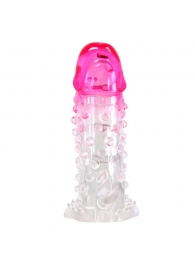 Прозрачно-розовая насадка на пенис Wilford - 13,5 см. - Baile - в Первоуральске купить с доставкой Прозрачно-розовая насадка на пенис Wilford - 13,5 см. - Baile - в Первоуральске купить с доставкой