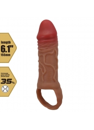 Реалистичная насадка на член Peirre - 15,5 см. - Baile - в Первоуральске купить с доставкой Реалистичная насадка на член Peirre - 15,5 см. - Baile - в Первоуральске купить с доставкой