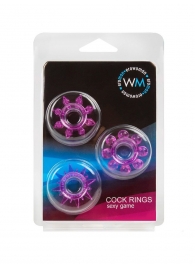Набор из 3 лиловых эрекционных колец различной формы - Erowoman-Eroman - в Первоуральске купить с доставкой