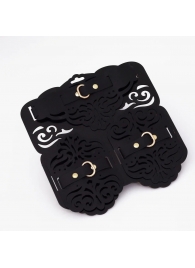 Фигурный набор для БДСМ-игр с узорами и золотистой фурнитурой - Crazy Handmade - купить с доставкой в Первоуральске