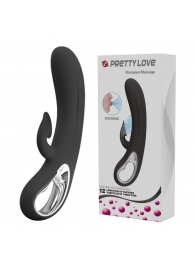 Черный вибратор-кролик Romance Massage - 24 см. - Baile купить в Первоуральске с доставкой в Orgasmix.ru Черный вибратор-кролик Romance Massage - 24 см. - Baile