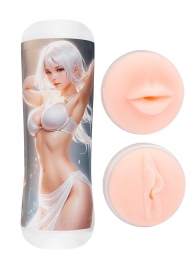 Двусторонний мастурбатор в колбе аниме - вагина и ротик - Tokyo Style - в Первоуральске купить с доставкой