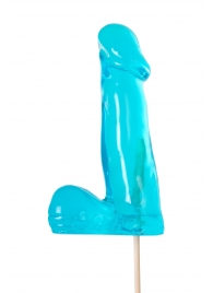 Голубой леденец в форме члена со вкусом блю кюрасао - 173 гр. - Sosuчki - купить с доставкой в Первоуральске
