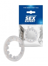 Эрекционное кольцо со стимулирующими шариками на поверхности - Sex Expert - в Первоуральске купить с доставкой