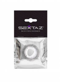 Эластичное эрекционное кольцо с длинными черными «ресничками» - Sextaz - в Первоуральске купить с доставкой