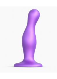 Фиолетовая насадка Strap-On-Me Dildo Plug Curvy size M - Strap-on-me - купить с доставкой в Первоуральске