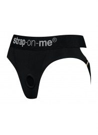 Черные трусики для насадок Heroine Lingerie Harness - size XL - Strap-on-me - купить с доставкой в Первоуральске