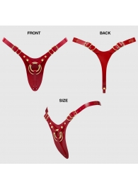 Красный пояс для фиксации насадок Strap-On-Me Leatherette Harness Fabulous - Strap-on-me - купить с доставкой в Первоуральске