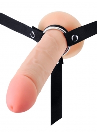 Мужской полый страпон на регулируемых ремешках - 22 см. - Sex Expert - купить с доставкой в Первоуральске