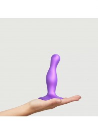 Фиолетовая насадка Strap-On-Me Dildo Plug Curvy size S - Strap-on-me - купить с доставкой в Первоуральске