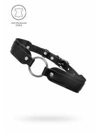 Черный кожаный чокер-ошейник со скруглёнными углами - Pecado - купить с доставкой в Первоуральске
