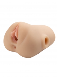 Телесный мастурбатор с вибрацией Double Pounder Vibrating Squeeze Stroker - Pipedream - в Первоуральске купить с доставкой