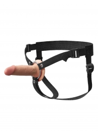 Телесный пустотелый фаллопротез 5’’ Hollow Silicone Strap-On - 14 см. - Pipedream - купить с доставкой в Первоуральске