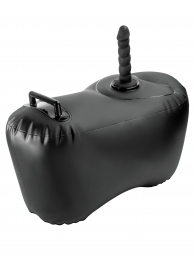 Черное надувное кресло с платформой для фиксации дилдо Body Dock Inflatable Love Seat - Pipedream - купить с доставкой в Первоуральске