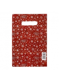 Красный подарочный новогодний пакет с вырубной ручкой (20х30 см) - Сима-Ленд - купить с доставкой в Первоуральске