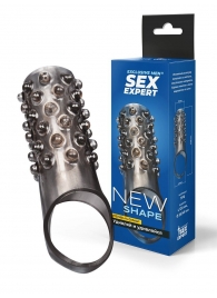 Дымчатая насадка на пенис с выпуклостями - 12 см. - Sex Expert - в Первоуральске купить с доставкой