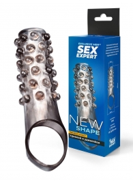 Дымчатая насадка на пенис с выпуклостями - 11 см. - Sex Expert - в Первоуральске купить с доставкой