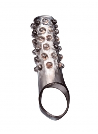 Дымчатая насадка на пенис с выпуклостями - 11 см. - Sex Expert - в Первоуральске купить с доставкой