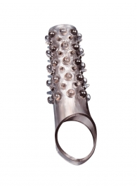 Дымчатая насадка на пенис с шипами и выпуклостями - 12 см. - Sex Expert - в Первоуральске купить с доставкой