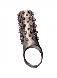 Дымчатая насадка на пенис с шипами и выпуклостями - 12,5 см. - Sex Expert - в Первоуральске купить с доставкой