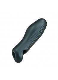 Серая силиконовая насадка на пенис с подхватом Manwan Ryzer - Manwan - в Первоуральске купить с доставкой