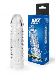 Прозрачная закрытая насадка на пенис - 17 см. - Sex Expert - в Первоуральске купить с доставкой