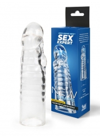 Прозрачная закрытая насадка на член - 15 см. - Sex Expert - в Первоуральске купить с доставкой