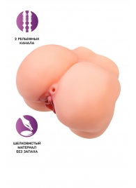 Реалистичный мастурбатор в форме попки с 2 любовными входами - No Name - в Первоуральске купить с доставкой